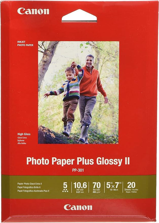 CanonInk 1432C002 Photo Paper Plus Glossy II 5" x 7" 20 Sheets