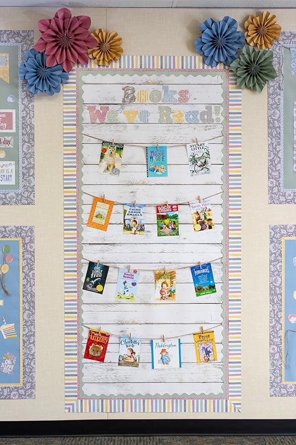 Teacher Created Resources White Shiplap Pinboard | Better Than Paper | Bulletin Board Roll | Pack of 2