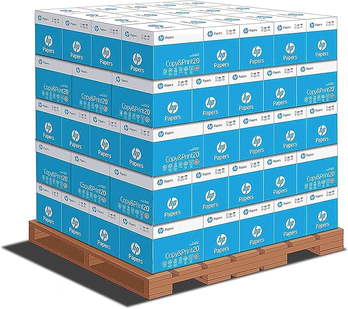 HP Papers Printer Paper 8.5 x 11 Paper Copy &Print 20 lb 80 Case Pallet - 192,000 Sheets 6 Pack Case - 2400 Sheets |FSC Certified 800350P|200010P