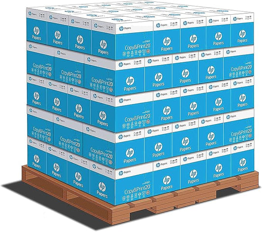 HP Papers Printer Paper 8.5 x 11 Paper Copy &Print 20 lb 80 Case Pallet - 192,000 Sheets 6 Pack Case - 2400 Sheets |FSC Certified 800350P|200010P