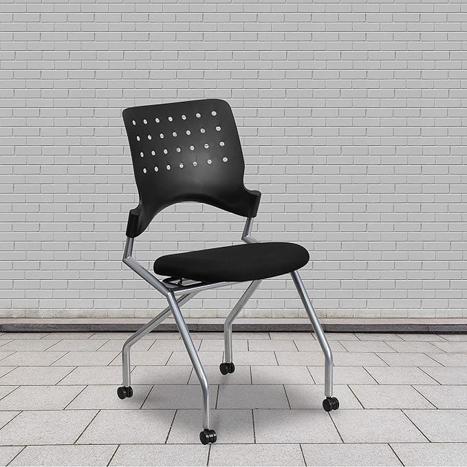 Flash Furniture Galaxy Mobile Nesting Chair with Black Fabric Seat