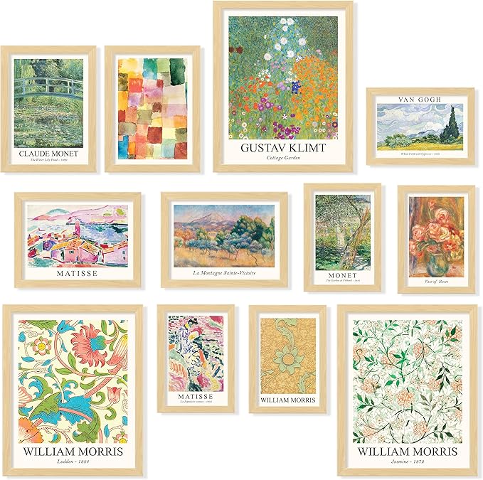 97 Decor Vintage Eclectic Wall Art Prints - Artsy Maximalist Decor Gallery Wall Prints for Bedroom Dorm, Famous Art Posters for Room Aesthetic Pictures, Colorful Eclectic Decorations (Unframed)