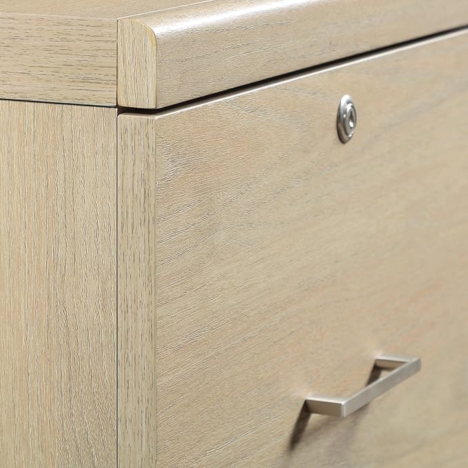 OSP Home Furnishings Alpine 2-Drawer Vertical File with Lockdowel Fastening System, 16.75 inches Wide, Norwegian Alder Finish