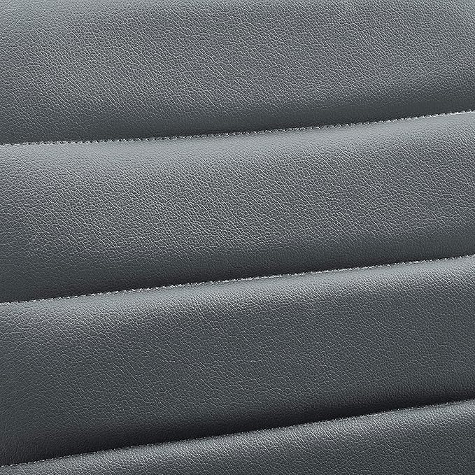 Modway Ripple Ribbed Armless Mid Back Swivel Computer Desk Office Chair In Gray