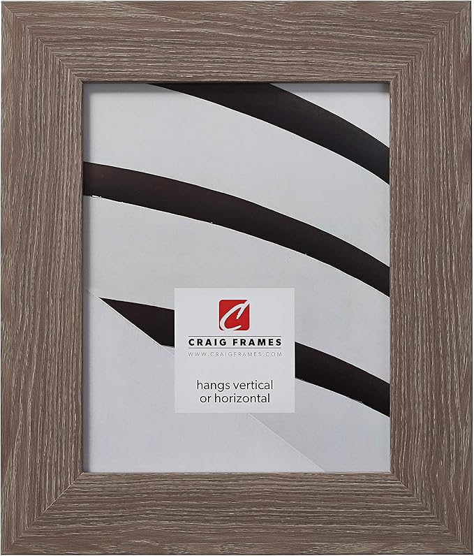 Craig Frames American Barn, Faux Barnwood Picture Frame, Farmhouse Grey, 14 x 22 Inch
