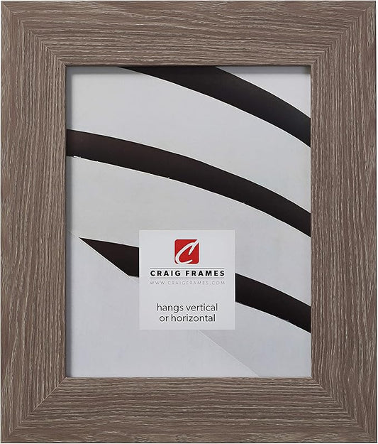 Craig Frames American Barn, Faux Barnwood Picture Frame, Farmhouse Grey, 14 x 22 Inch