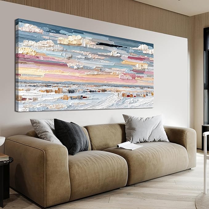 Abstract Canvas Art Wall Decor Wall Pictures For Living Room Canvas Wall Art Decor Large Modern Wall Art Prints Colorful Abstract Wall Art Decor Art Work for Walls Home Bedroom Office Decor 24" X 48"