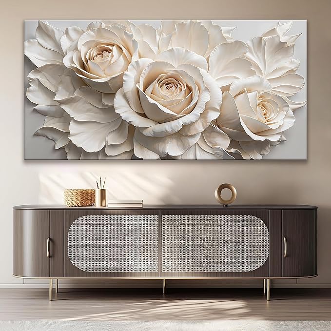 QSQ Large Wall Art For Living Room Home Wall Decor Modern Canvas Art Wall Decor 29 X 58 Inches Modern Flower Wall Art Elegant Picture For Bedroom Hotel Office Artwork