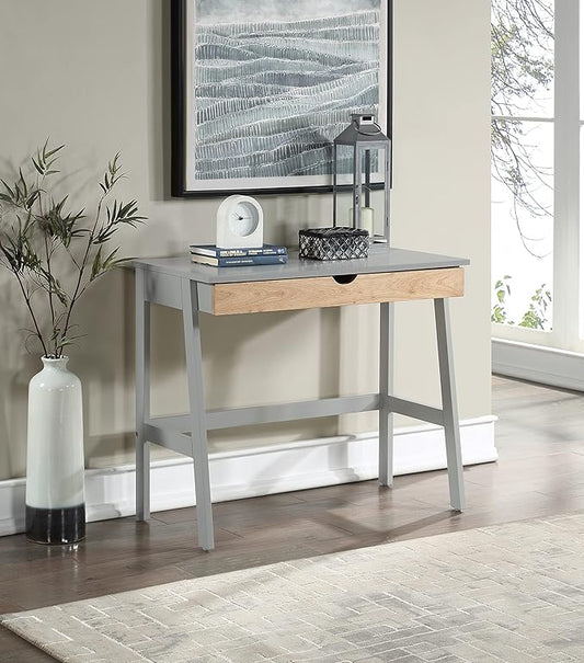 Modern Simple Computer Desk, Home Office Desk Computer Table Study Writing Study Desk Workstation for Small Space, 36" x 18" x 30" Gray