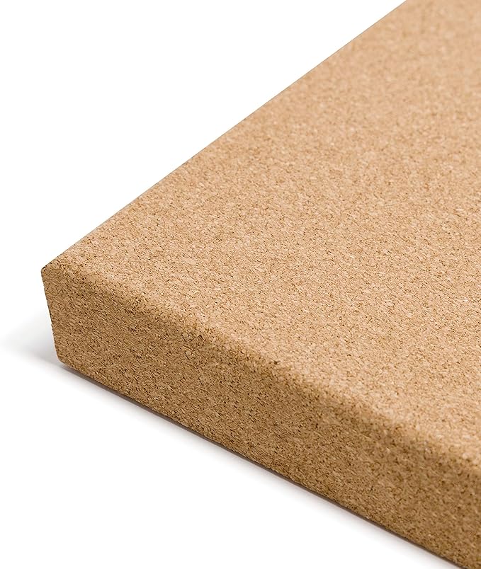 U Brands Cork Canvas Bulletin Board, 36" x 24" Inches, Frameless