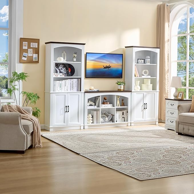 LIDYUK White Bookshelf, 6-Cube Bookcase and Kids Bookshelf, Wooden Storage Cabinet with Cube Organizer, Modern Book Shelf Furniture, Living Room, Office Storage, Toy Organizer, Display Cabinet