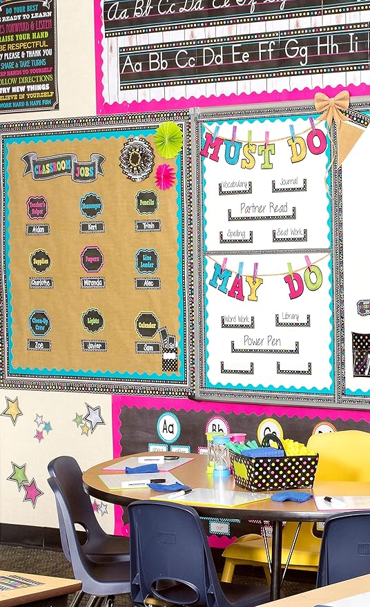 Teacher Created Resources Chalkboard Brights Classroom Jobs Mini Bulletin Board (TCR5653)