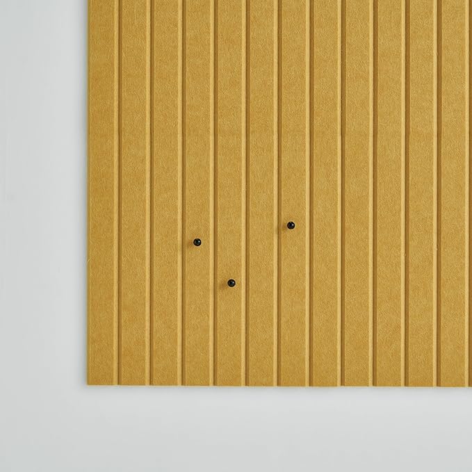 Large Bulletin Board 48"x36" - Office Wall Organizer to Replace your Old Cork Boards for Walls for Office Decor -12-pack Felt Wall Panels to Use in Home Office Decor, Classroom Decor (Mustard)
