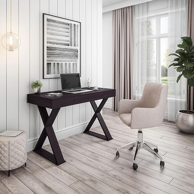 Techni Mobili Trendy Writing Desk with Drawer, Espresso