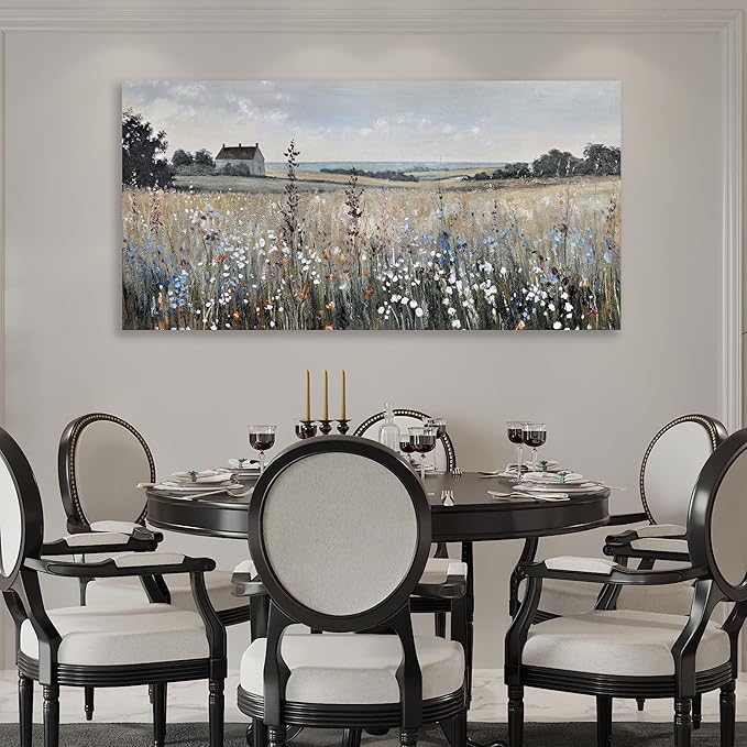 Glvzygy Canvas Wall Art Vintage Decor Artwork Classical Oil Painting Canvas Prints Vintage Landscape Wall Art Suitable for Living Room Bedroom and Office Home Decor Painting 20"x40"