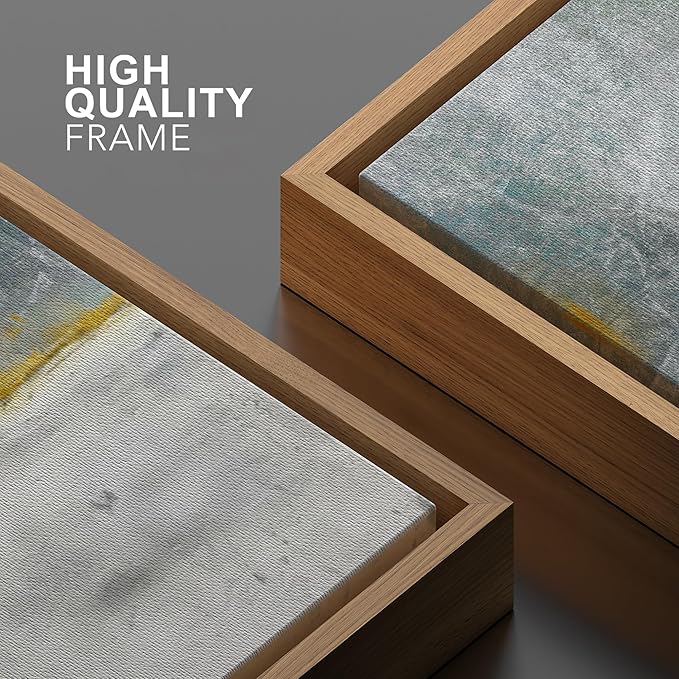SIGNWIN Framed Canvas Wall Art Abstract Color Block Canvas Prints Home Artwork Decoration for Living Room,Bedroom - 16x24 inches