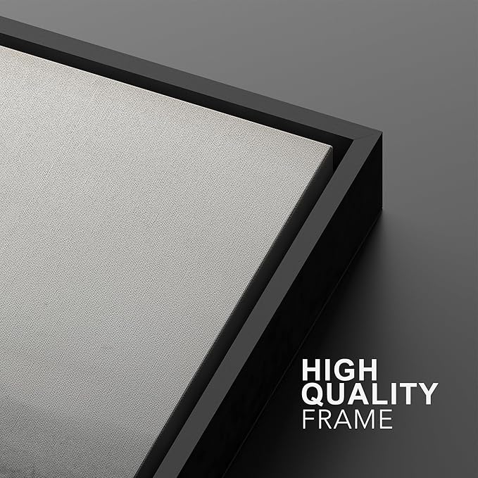 SIGNWIN Framed Canvas Print Wall Art Set Black and Gray Abstract Horizon Modern Minimalist Neutral Illustrations Modern Art Decorative Multicolor for Living Room, Bedroom, Office - 16"x24"x2 Black