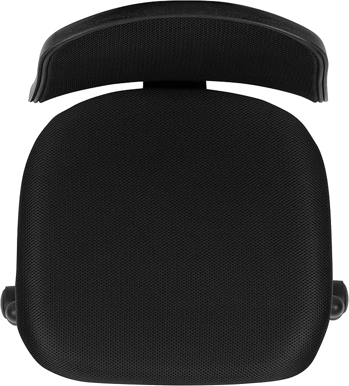 Flash Furniture Flash Fundamentals Mid-Back Swivel Task Office Chair with Pivot Back, Height-Adjustable Ergonomic Mesh Office Desk Chair, Black