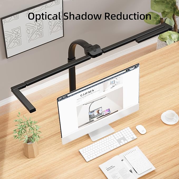 desk lamp for home office，Architect Led Desk Lamp with 25 Lighting Modes Adjustable Flexible Gooseneck, 24W Ultra Bright Task Lamp with Atmosphere Lighting（Black Desktop)