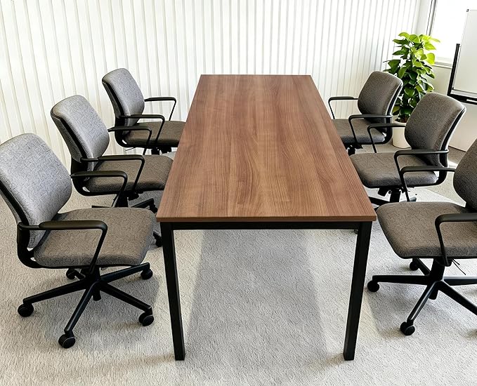 Simple and Sturdy 36X72 inches Computer Desk for 6-8 People Perfect for Work and Study, Multi-Purpose Table for Writing, Dining, and Workstation