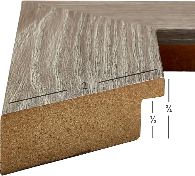 Craig Frames American Barn, 25x26 Picture Frame, Faux Barnwood, Farmhouse Grey