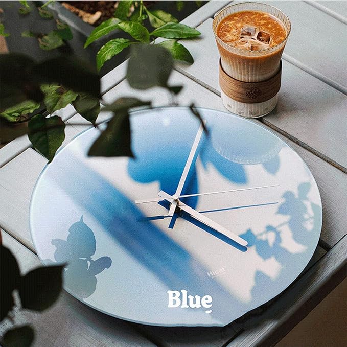 Sunset Wall Clock Non Ticking Wall Clocks Wall Clocks for Living Room Decor Silent Battery Operated Clock for Room/Office/Home/Kitchen Decor (Red) (Red) (Red)