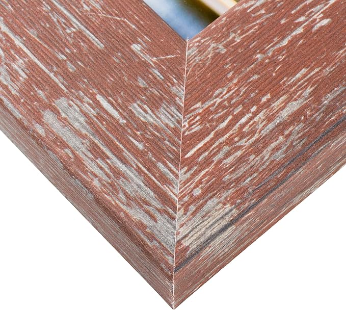Craig Frames American Barn, 28x34 Picture Frame, Faux Barnwood, Red