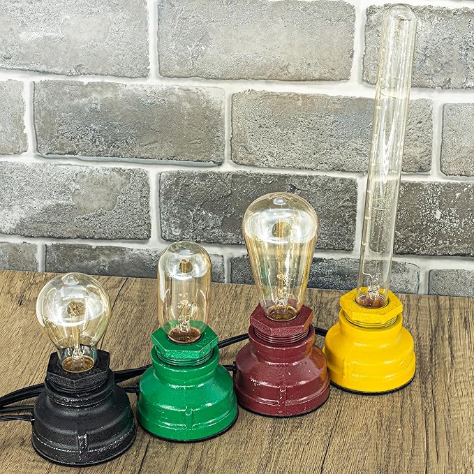 Touch Control Table Lamp Vintage Desk Lamp Small Industrial Touch Light Bedside Dimmable Nightstand Lamp Steampunk Accent Light Edison Lamp Base Antique Night Light for Living Room Bedroom