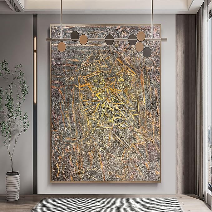 BrightA Dark Gray Texture Large Canvas Wall Art Large Living Room Wall Art for Living Room Bedroom Dining Room Wall Decor 51.2"x72.8"