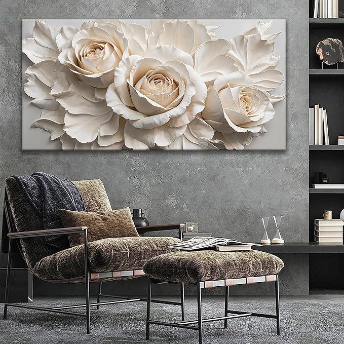 QSQ Large Wall Art For Living Room Home Wall Decor Modern Canvas Art Wall Decor 29 X 58 Inches Modern Flower Wall Art Elegant Picture For Bedroom Hotel Office Artwork