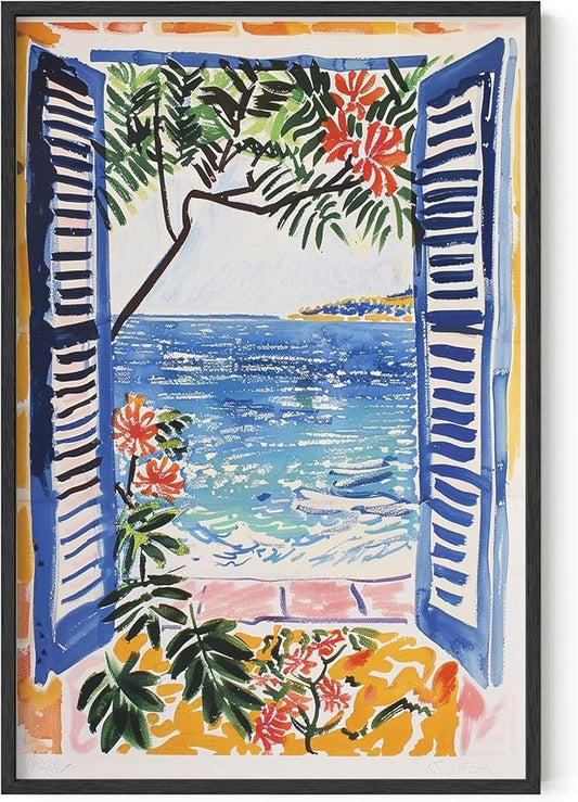 HAUS AND HUES Floral Art Wall Decor - Wildflowers Wall Art for Living Room, Floral Artwork for Bedroom Walls, Flower Painting for College Girls Dorm Room (Open Doors, Unframed, 24x36)