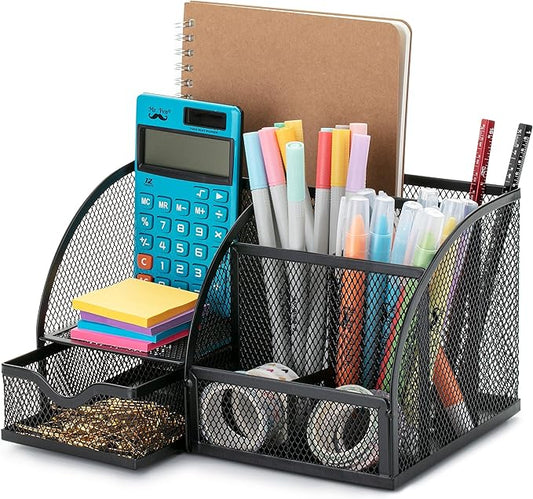 Mr. Pen- Mesh Desk Organizer, Black, Pen Holders Organizers, Desk Pencil Organizer, Pen Holder, Pencil Holder