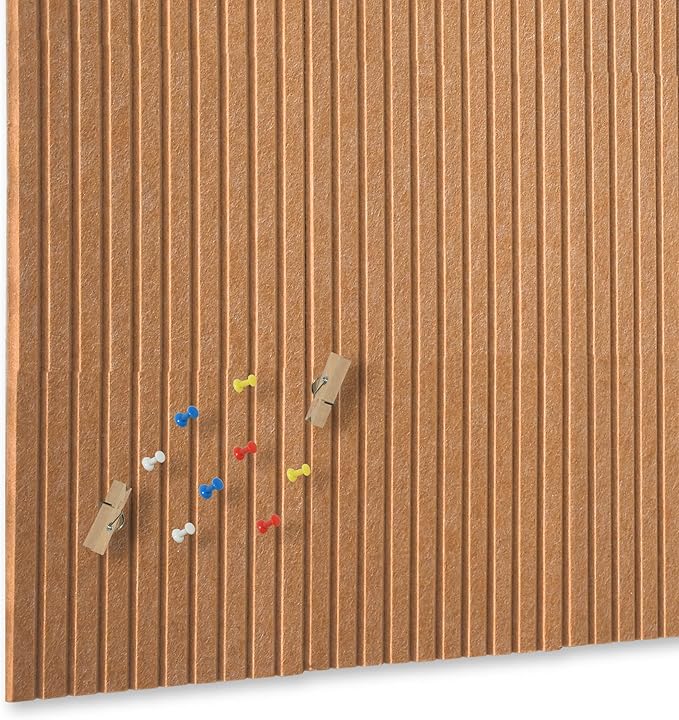 Large Cork Board Alternative-12 Pcs Self-Adhesive Felt Bulletin Board Tiles, Felt Pin Board Cork Board Tiles for Home Office Wall Decor, Tack Board 47"x35" (Longan Yellow