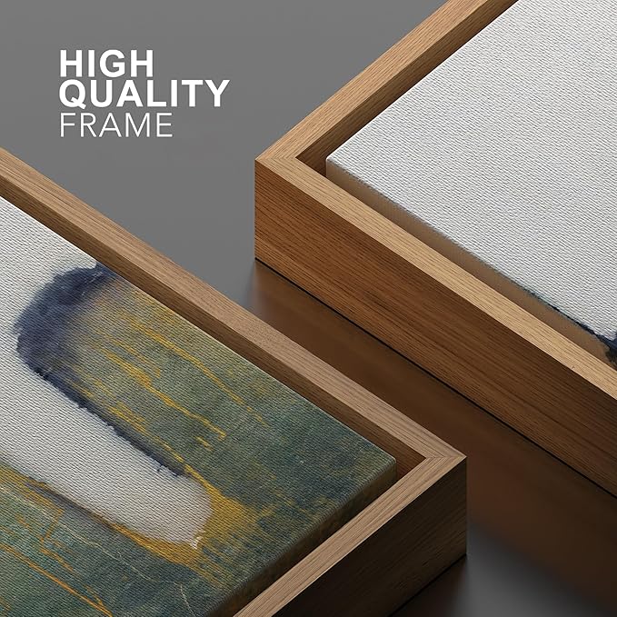 SIGNWIN Framed Canvas Wall Art Abstract Color Block Canvas Prints Home Artwork Decoration for Living Room,Bedroom - 24x36 inches