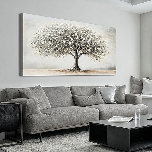 AIXMGSJS Canvas Wall Art Decor Tree of Life Art Modern Black and White Art Prints Canvas Art Wall Decor Artwork for Walls Decorations Pictures for Living Room for Home Office Wall Decor 20"X40"