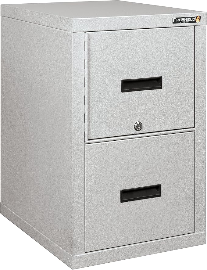 Fire Resistant File Cabinet - Light Weight, fire Rated, One File Drawer & Safe