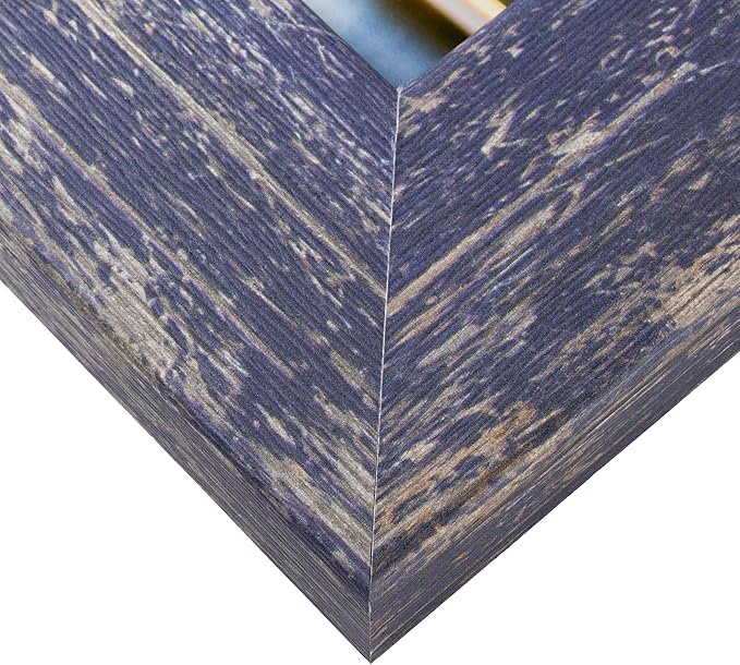 Craig Frames American Barn, 11x12 Picture Frame, Faux Barnwood, Blue