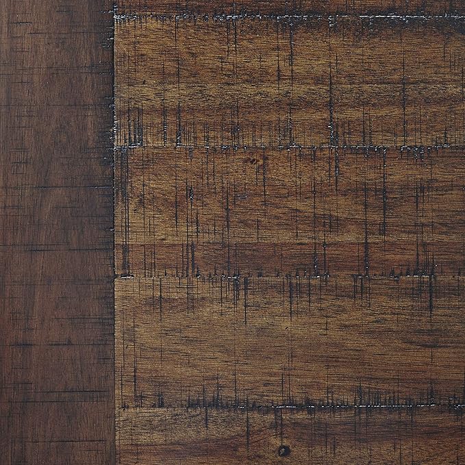Signature Design by Ashley Baldridge Home Office Desk, Rustic Industrial Desk With Drawers, Wood Construction, Smooth-Gliding Storage for Workspaces, Ideal Office Desk for Home Offices, Brown