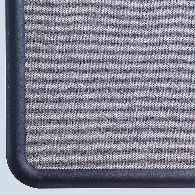 Quartet Bulletin Board, Fabric, 3 x 2 Feet, Office Bulletin Boards, Contour Navy Blue Plastic Frame (7693BE)