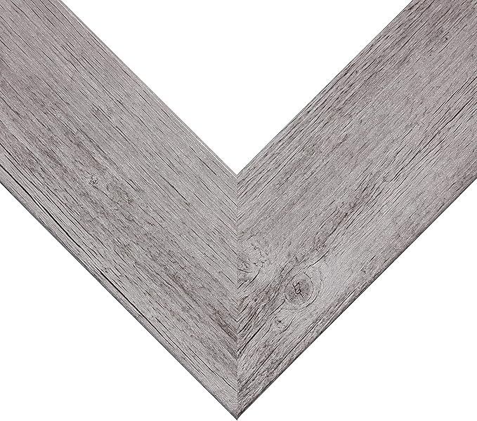 Craig Frames American Barn, Faux Barnwood Picture Frame, Light Grey Oak, 24 x 32 Inch