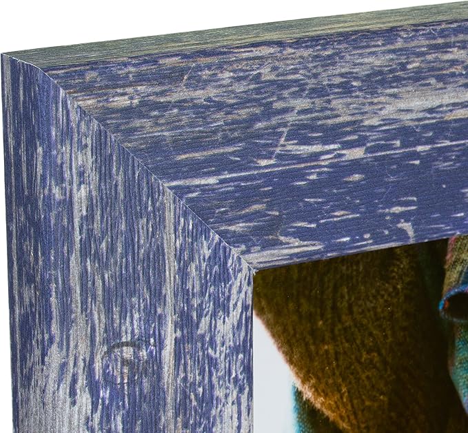 Craig Frames American Barn, 16x26 Picture Frame, Faux Barnwood, Blue