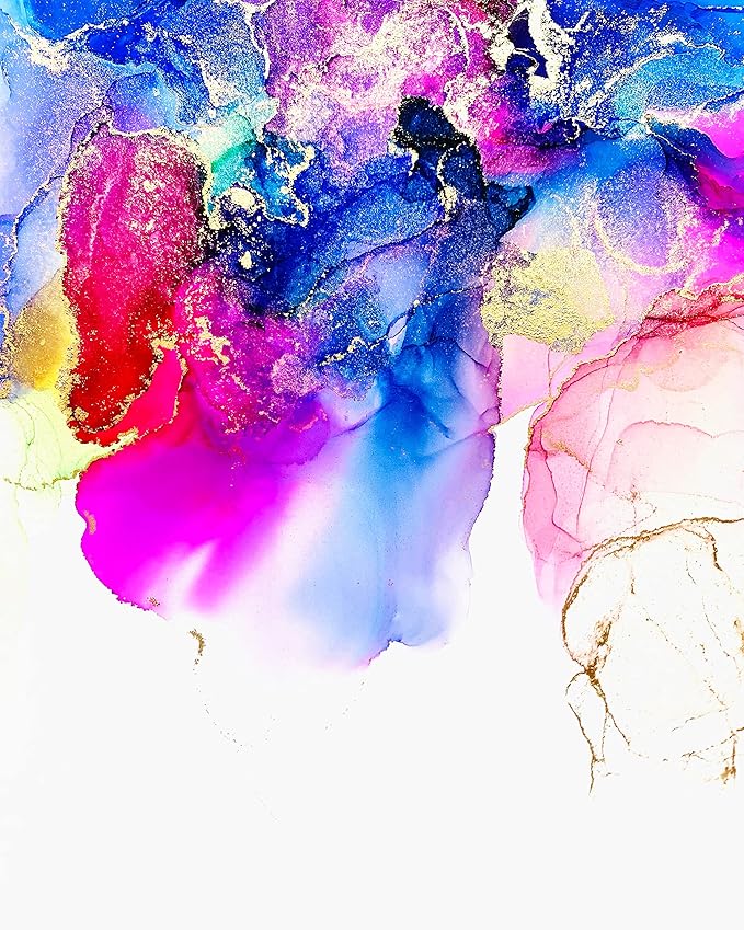Alcohol Ink Paper - Non-Absorbent, Heavy Weight & Tear Resistant - Forgiving - Many Inks Wipe Off Clean for Easy Reuse On White - Flexible Bright White EVO 5x7 Inch (10 Sheets)